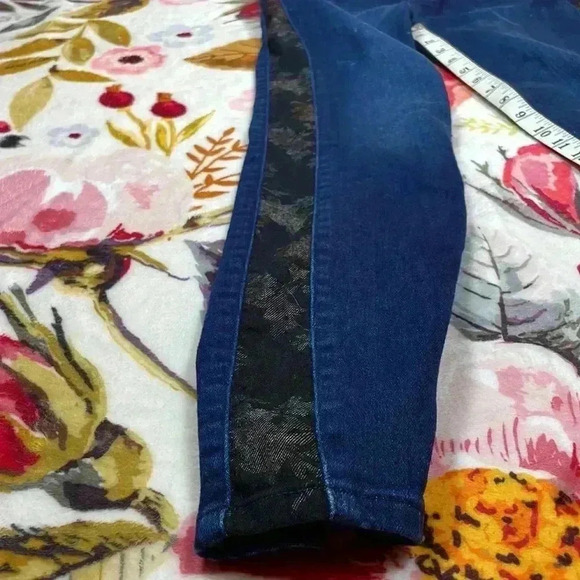 Pilcro and the letterpress high rise skinny jeans floral contrast stripe size 28 - Picture 4 of 15